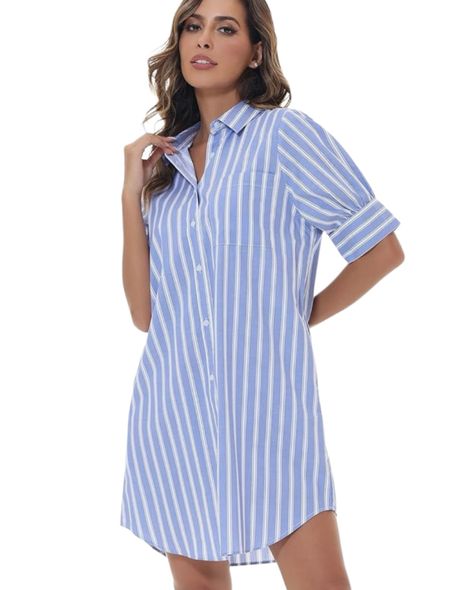 Blue & white striped shirt dress 

#LTKFindsUnder100 #LTKFindsUnder50 #LTKOver40