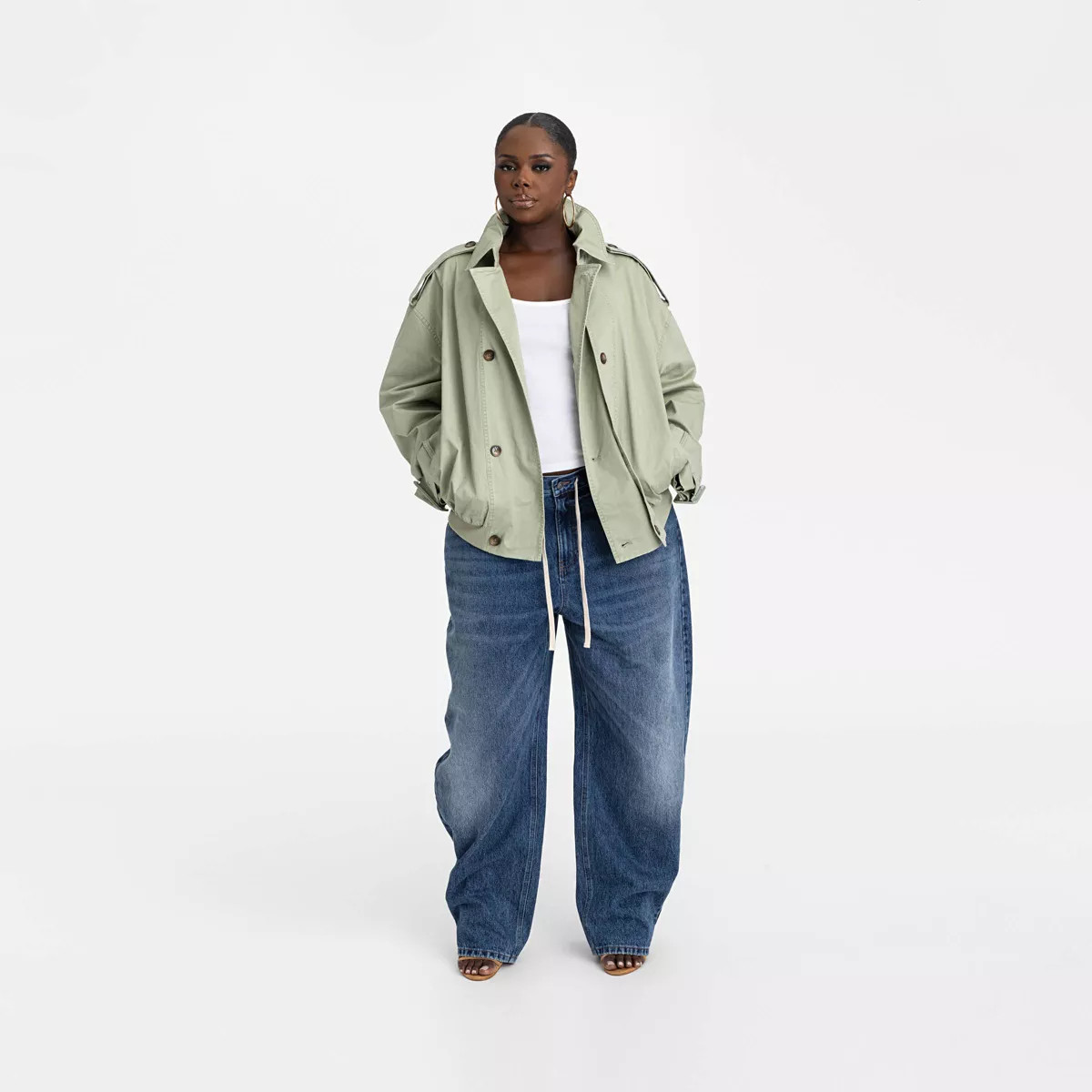 KBB by KAHLANA Women's 'The Cropped Trench' - Tan | Target