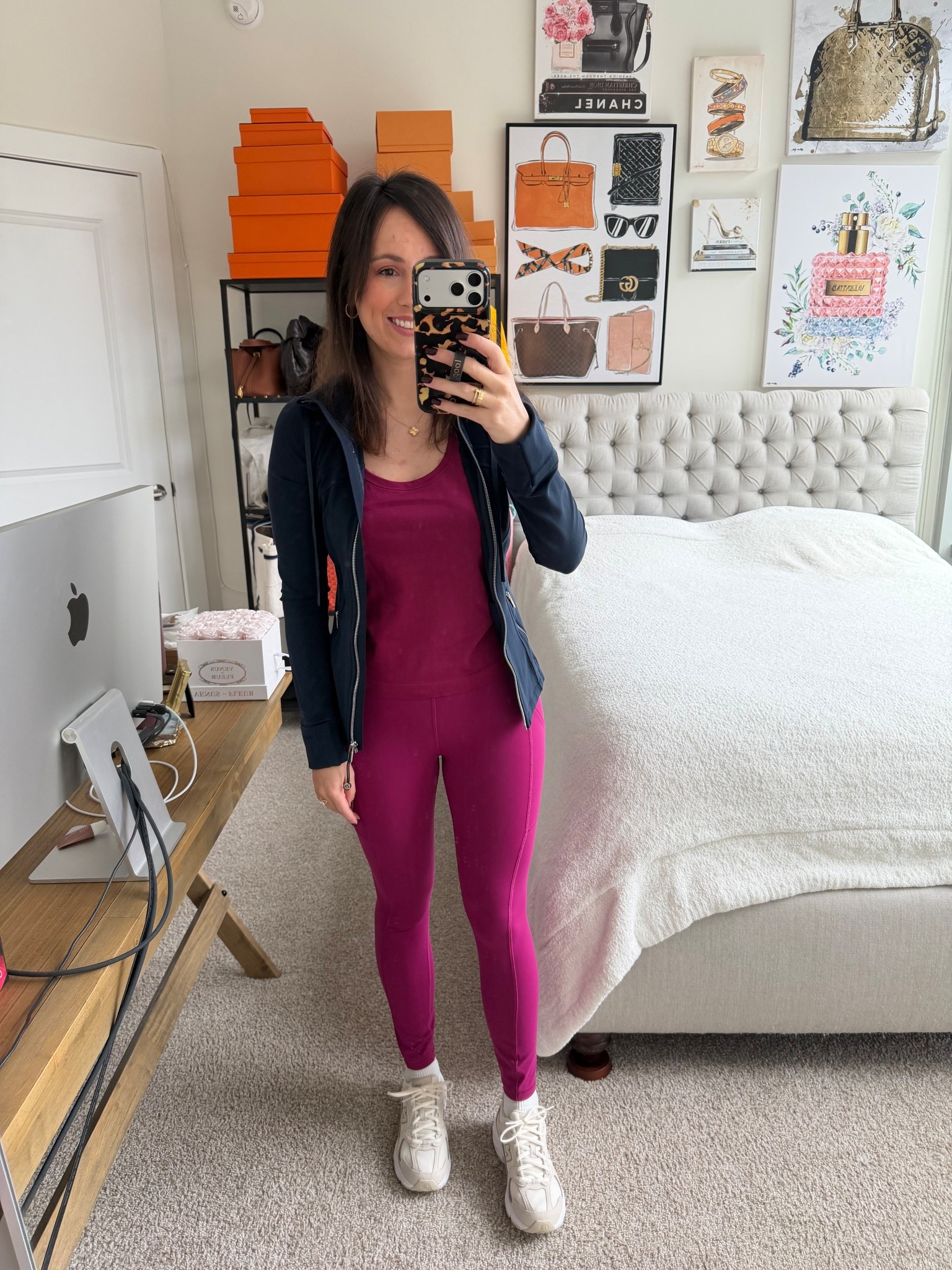 Lululemon magenta purple swiftly tank with invigorate leggings and true navy define jacket



#LTKootd #LTKSeasonal #LTKFindsUnder100