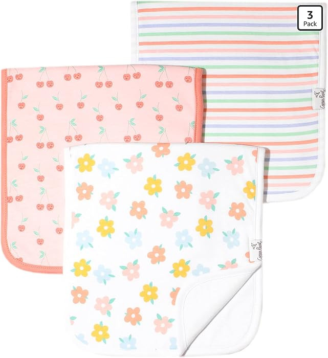 Copper Pearl Premium Baby Burp Cloths - 3-Pack Large Cotton Burp Cloths, Extra Soft Spit Up Rags ... | Amazon (US)