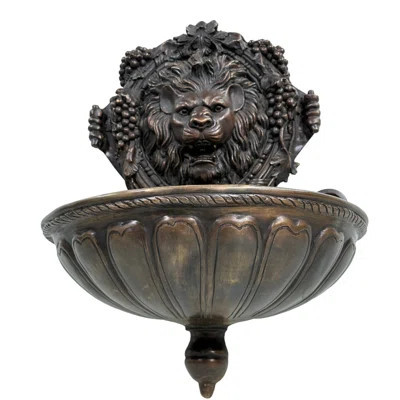 Bronze Lion Head Wall Fountain Sculpture | Wayfair North America