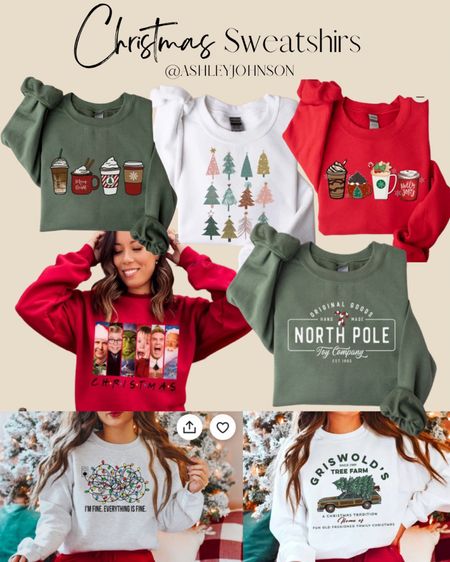 Christmas sweatshirt. Christmas shirts. Graphic Christmas sweatshirts. #festivewear #festivesweatshirts #festivechristmasoutfits #santasweatshirt #christmastreesweatshirt#LTKunder50 

#LTKGiftGuide #LTKHoliday #LTKHolidaySale