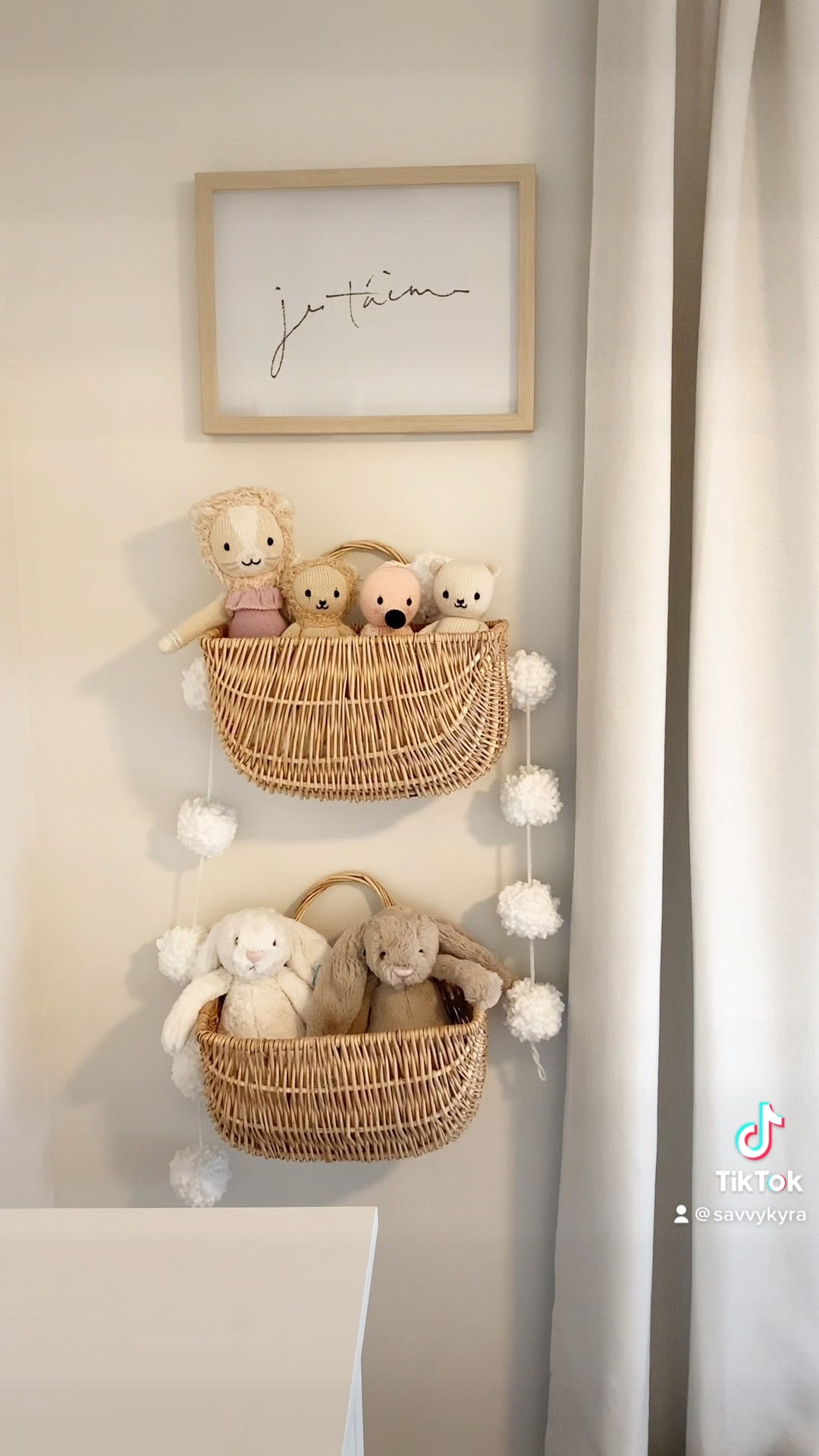 I love this sweet little corner of my daughter’s nursery that doubles as stuffed animal storage. 

neutral nursery | hanging baskets | baby girl | French 

#LTKbump #LTKhome #LTKfamily
