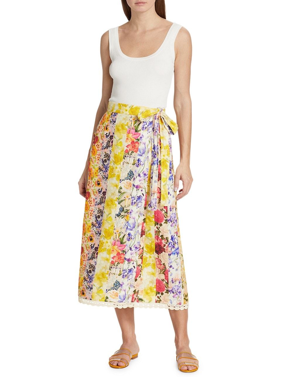Wonderland Linen Wrap Skirt | Saks Fifth Avenue