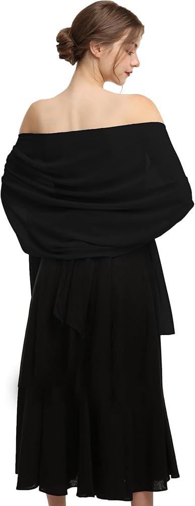 Chiffon Shawls and Wraps for Evening Dresses Women Elegant Soft Scarf Bridal Scarve Wedding Stole | Amazon (US)