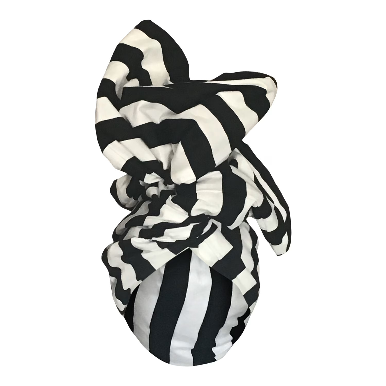 Twisturban Turban In Black & White Cabana Stripe | Wolf & Badger