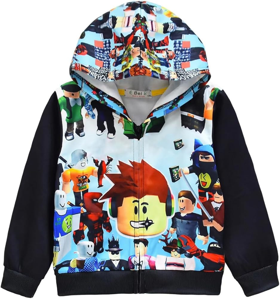 Kids Boys Hoodies Fashion Sweatshirts Clothing YouTube Pullover Game Cartoon Jacket top Zipper Co... | Amazon (CA)