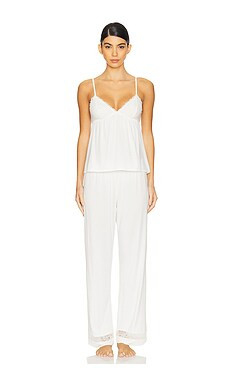 eberjey Mia Cami And Pant PJ Set in Ivory from Revolve.com | Revolve Clothing (Global)