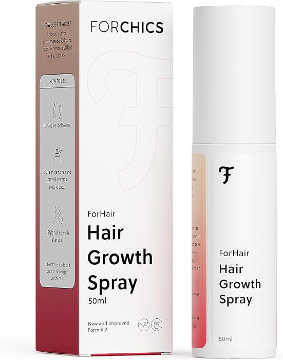 Advanced Hair Growth Oil Spray -Non-Greasy Hormone Free Formula - Promotes Thicker Natural Hair, Damage Repair, Loss Prevention, Ideal for Dry Scalp- ForHair by ForChics | Amazon (US)