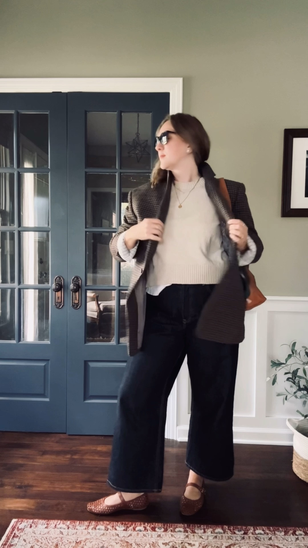 Easy to recreate fall looks using the rule of three- blazed edition 

Blazer - Reed Vintage but linking others 
Sweater - quince tts 
Tee- old navy tts 
Jeans- Target tts 
Ballet flats - old from Target but linking some that are similar 
Bag- Latico leathers 
Scarf- Amazon 

#LTKFallSale #LTKSeasonal #LTKOver40