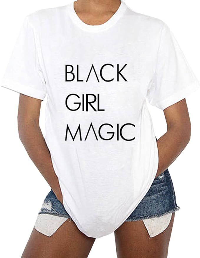 BLACKOO Women Fashion Summer T-Shirts Casual Crewneck Girl Tops Tee | Amazon (US)