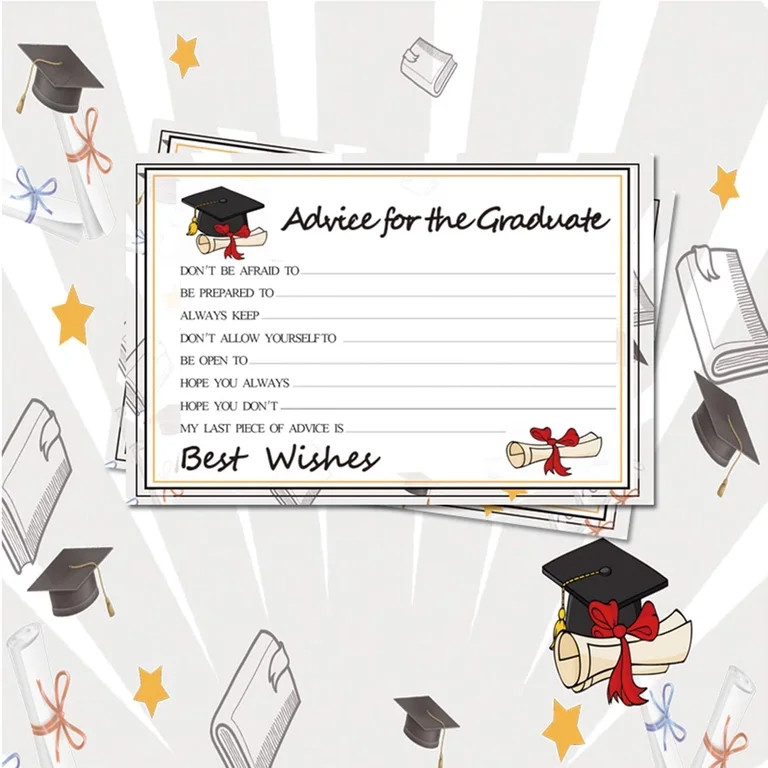 【HIGHT QUALITY】High quality graduation decoration wish card printed on heavyweight matte card... | Walmart (US)