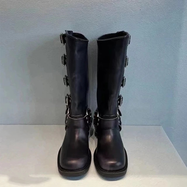 Bottes de cowboy occidentales en cuir vintage pour enfants, talon moyen, bottes de cavalerie minc... | Aliexpress EU