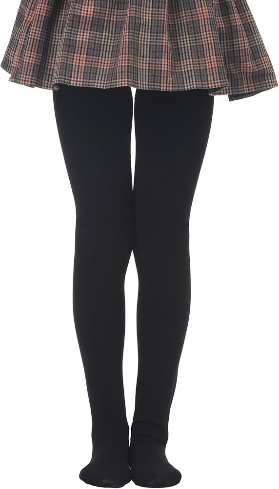 EVERSWE Girls Winter Warm Fleece Lined Tights Thick Dance Tights | Amazon (US)