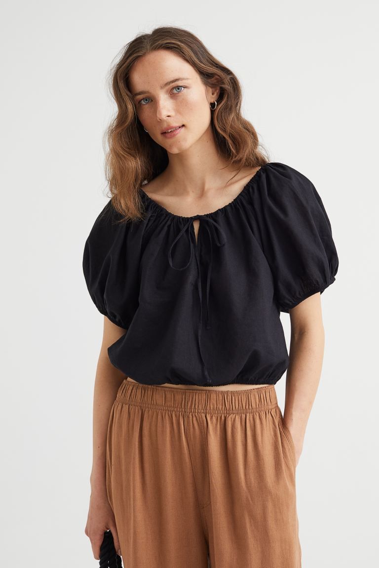 Linen-blend Blouse | H&M (US + CA)