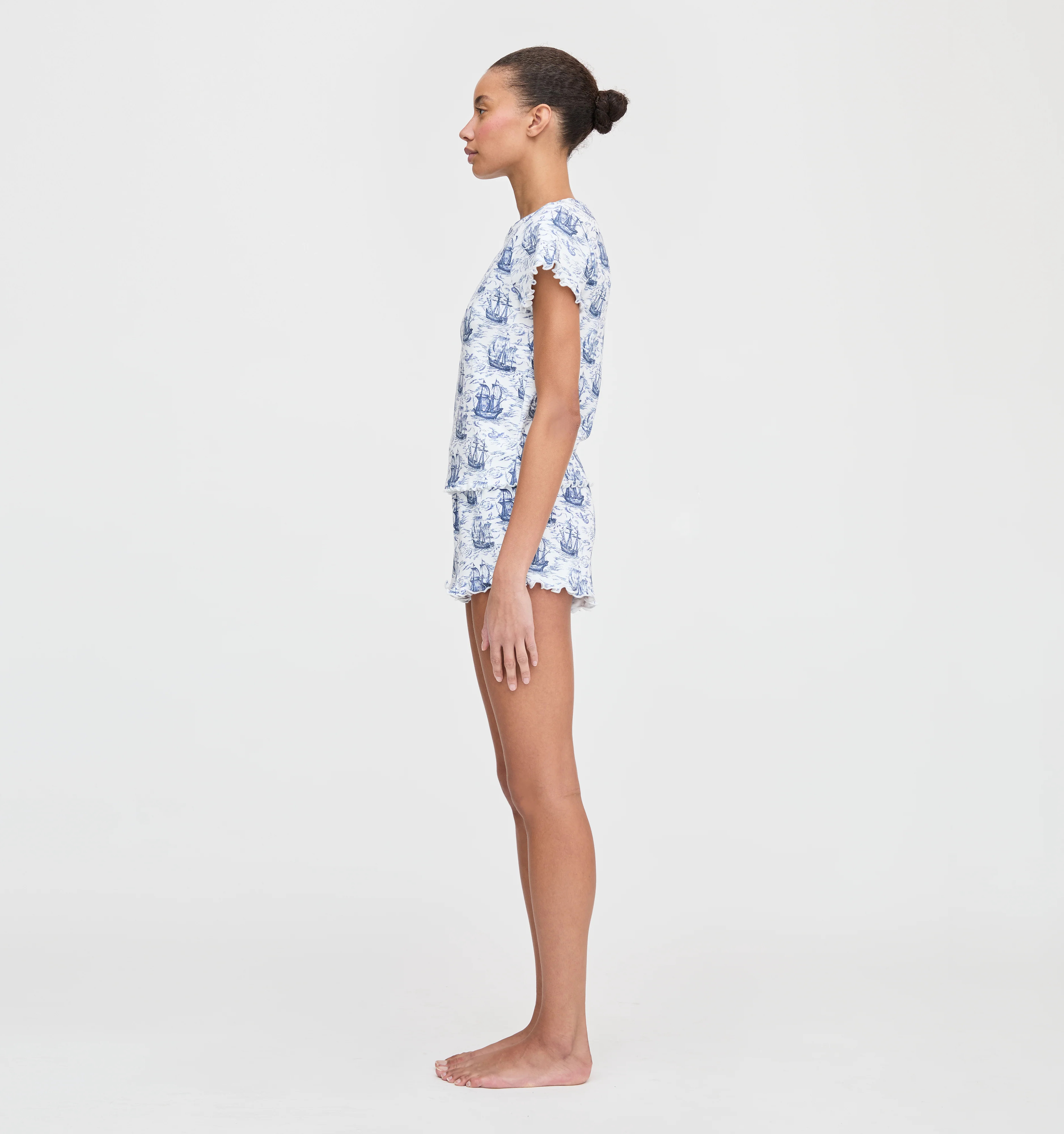 The Nina Pajama Set - Navy Mariner's Toile | Hill House Home US