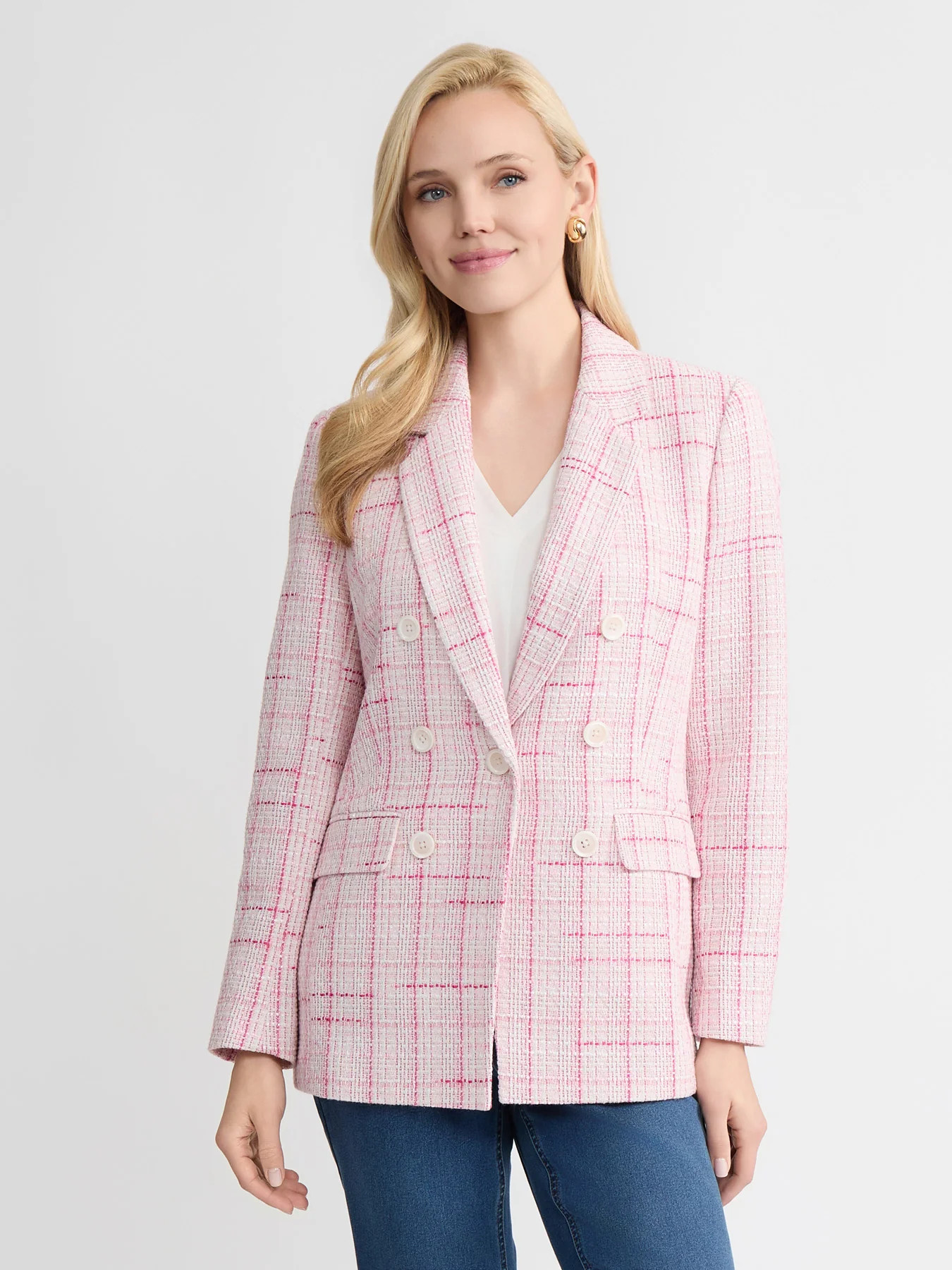 Notch Collar Jacket, Tweed Knit | Jones New York