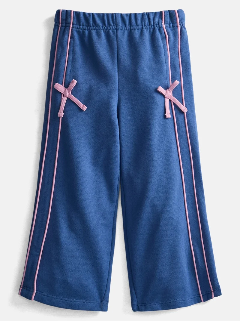 Wonder Nation Toddler Girls Track Pants with Bows, Sizes 18M-5T | Walmart (US)
