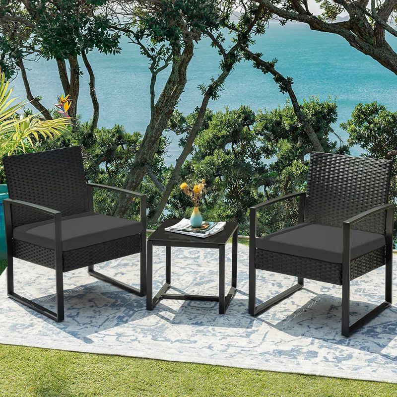 Moncure 2 - Person Outdoor Seating Group with Cushions | Wayfair North America
