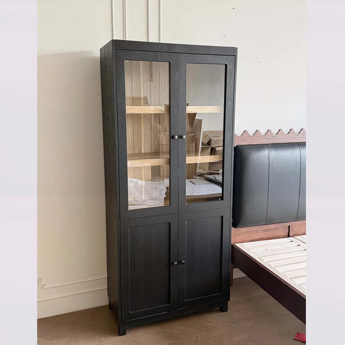 Modern Display Cabinet with Glass Doors and Ample Storage for Collectibles | Wayfair North America