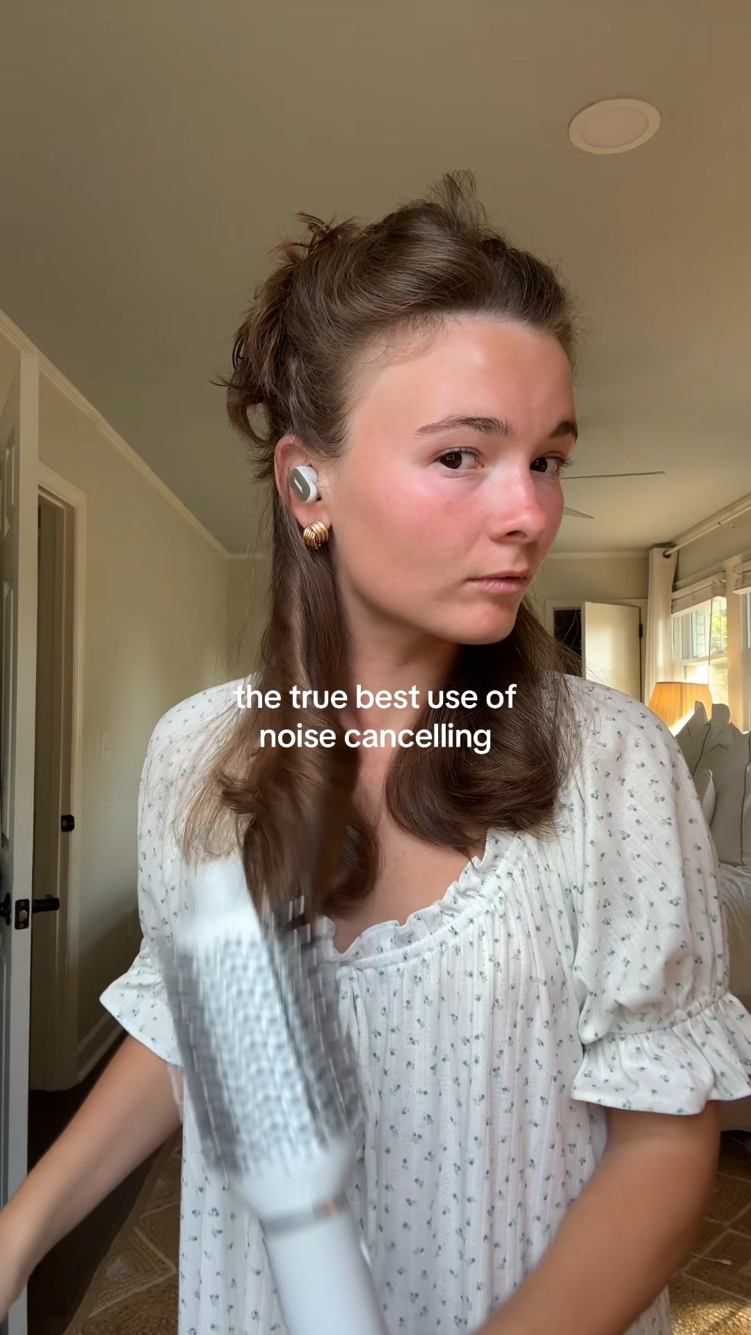 My favorite sound canceling earbuds so I can do my hair in ~peace~ I’m obsessed with these - wear them vacuuming, doing hair, working out and at coffee shops. 
