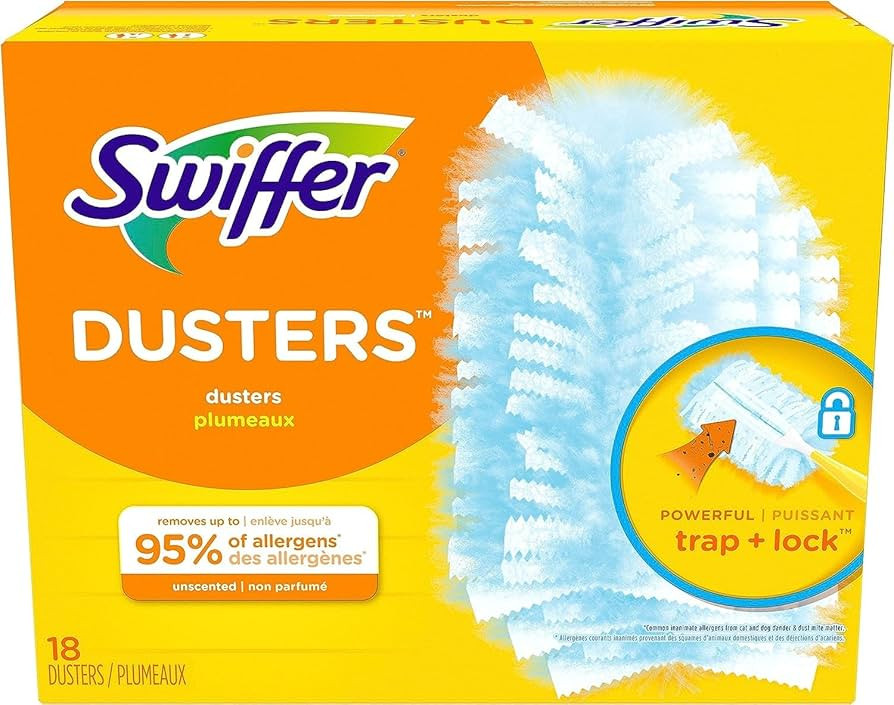 Swiffer Feather Dusters Multi-Surface Duster Refills, Bamboo, White, 18 count | Amazon (US)