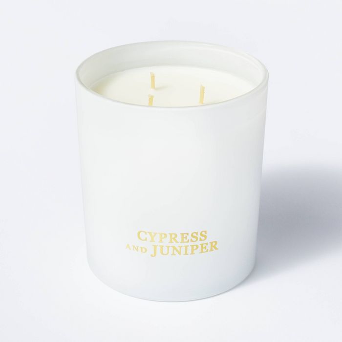 20oz Cypress & Juniper Linen Gift Box 3-Wick Candle - Threshold™ designed with Studio McGee | Target