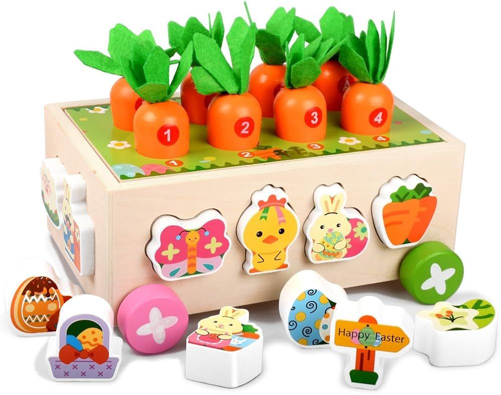 Easter Toddlers Montessori Wooden Educational Toys for Baby Boys Girls Age 1 2 3 Year Old, Early ... | Amazon (US)