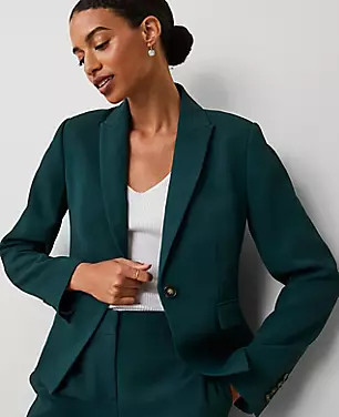 The One Button Blazer in Fluid Crepe | Ann Taylor (US)