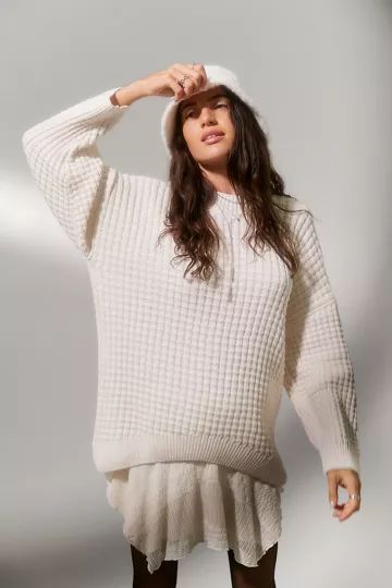 BDG Max Waffle Knit Recycled Pullover Sweater | Urban Outfitters (US and RoW)