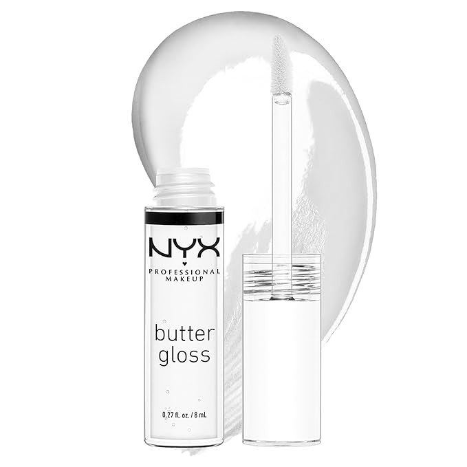 NYX PROFESSIONAL MAKEUP Butter Gloss, Non-Sticky Lip Gloss - Sugar Glass (Clear) | Amazon (US)