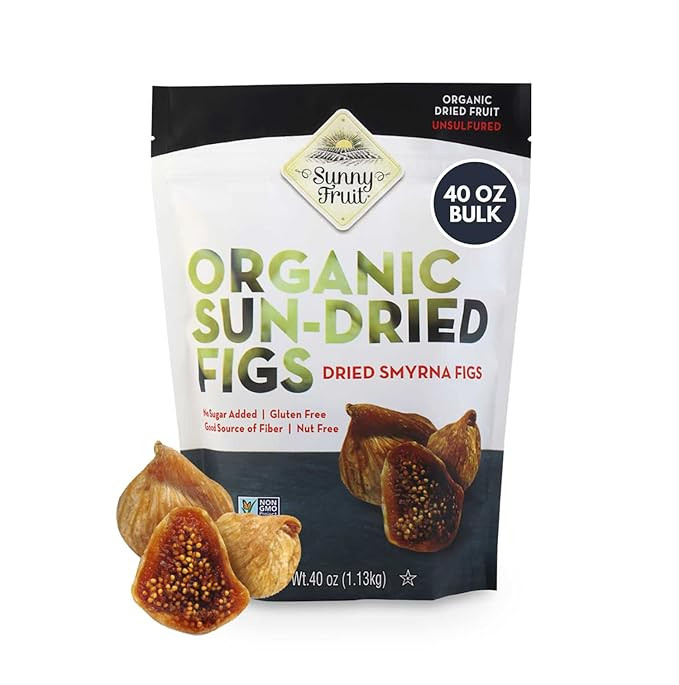Sunny Fruit Organic Turkish Dried Figs, 2.5 Pound Bulk Bag | Healthy, Sweet Snack | ORGANIC, NON-... | Amazon (US)