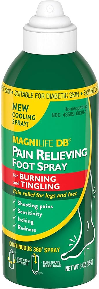 MagniLife DB Pain Relieving Foot Spray, Naturally Cooling Pain Relief to Soothe Burning and Tingl... | Amazon (US)