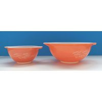 Set Of Two Vintage Pyrex Autumn Harvest Mixing Bowls Cinderella Bowl | Etsy (US)