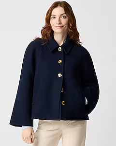Cropped wool-blend swing coat | J.Crew Factory