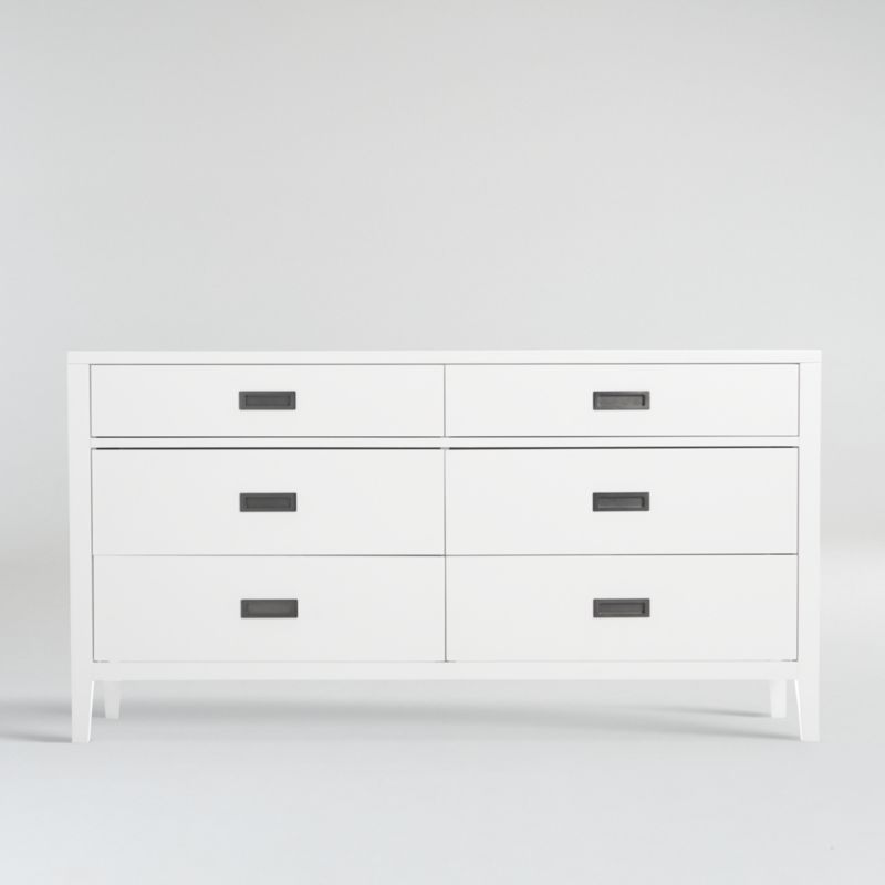 Arch White 6-Drawer Dresser + Reviews | Crate and Barrel | Crate & Barrel