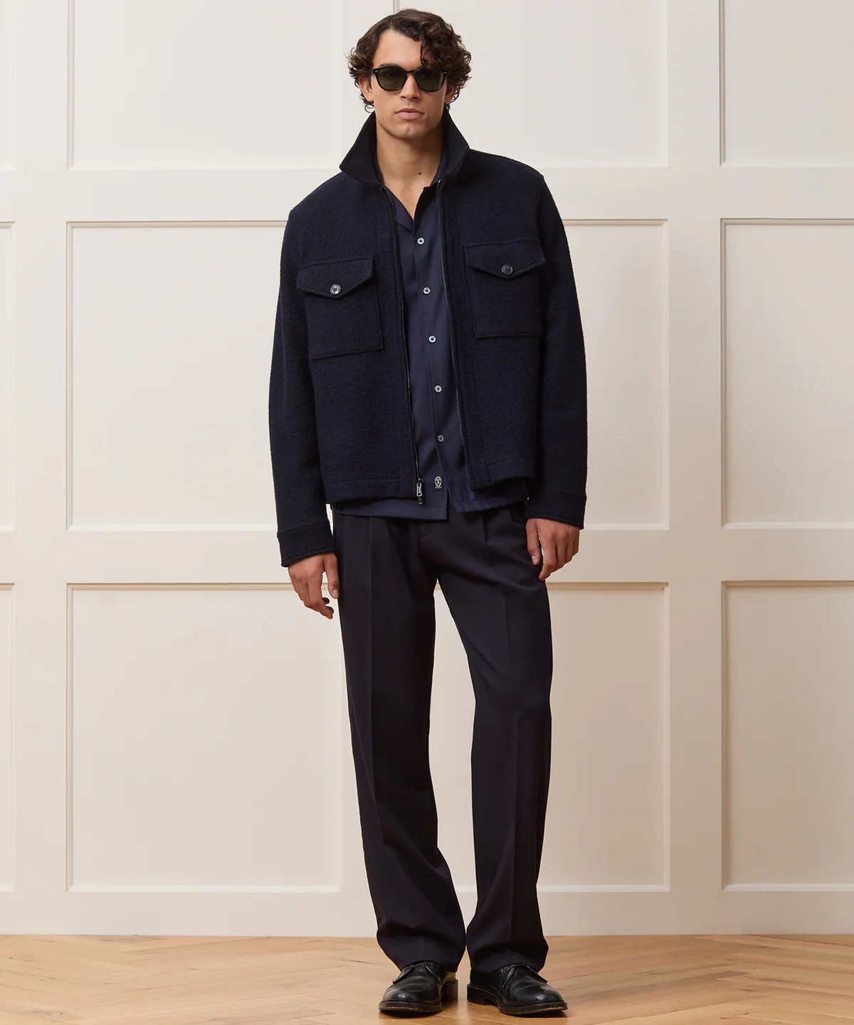 Italian Boiled Wool Full-Zip CPO Jacket | Todd Snyder