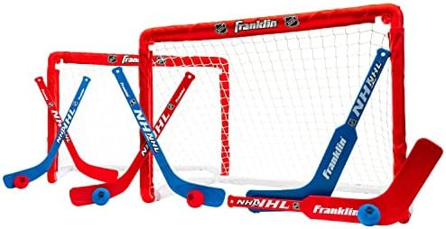 Franklin Sports NHL Kids Mini Hockey Goal Set - (2) Mini + Knee Hockey Goals, (4) Youth Sticks, (... | Amazon (US)