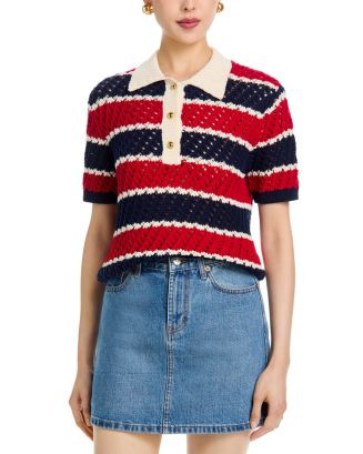 Striped Short Sleeved Rugby Sweater - Exclusive | Bloomingdale's (US)