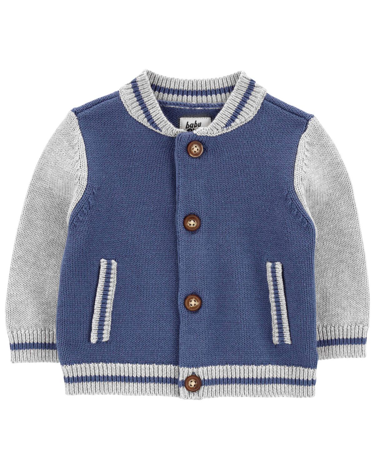 Blue Baby Sweater Knit Varsity Jacket | carters.com | Carter's