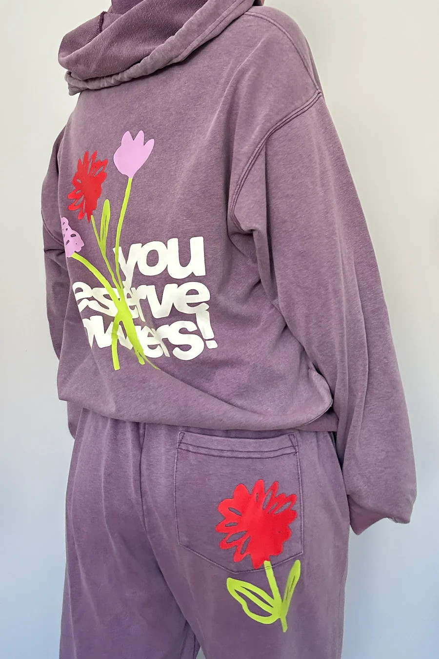 You Deserve Flowers Relaxed Hoodie | Krush Clothing Limited