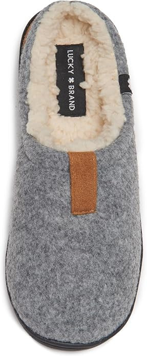 Lucky Brand Boy's Fleece Clog Micro Suede Tab Slippers – Comfortable and Cozy Footwear for Boys | Amazon (US)