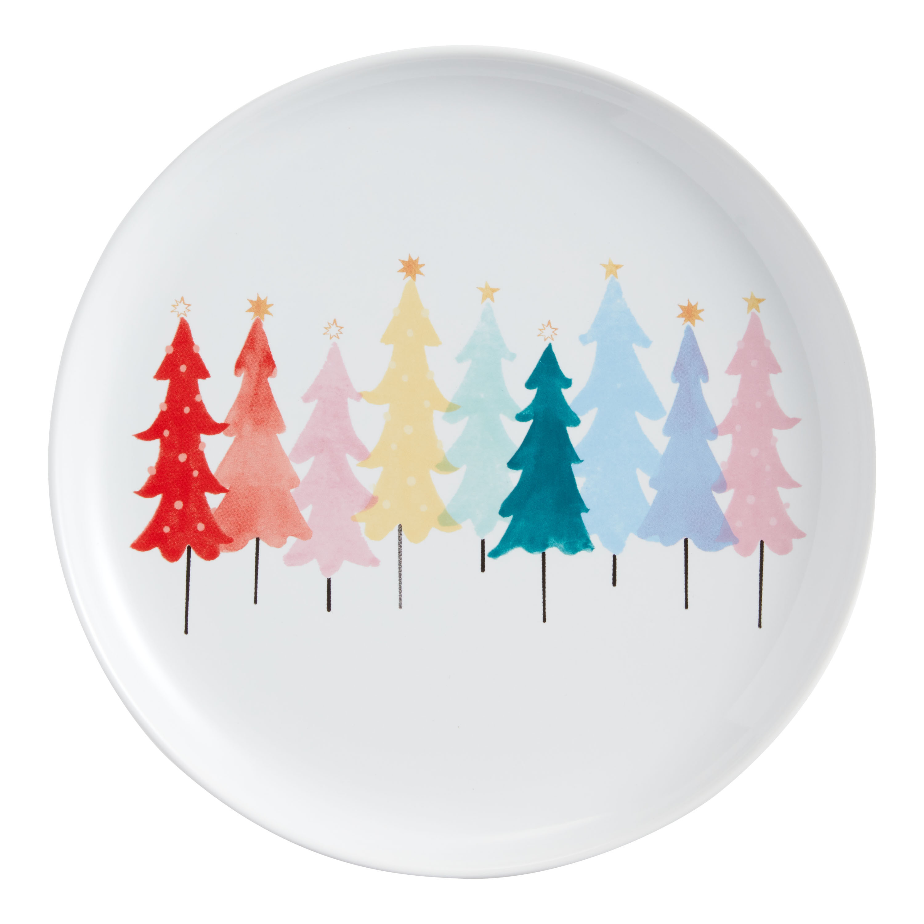 Multicolor Rainbow Tree Salad Plate - World Market | World Market