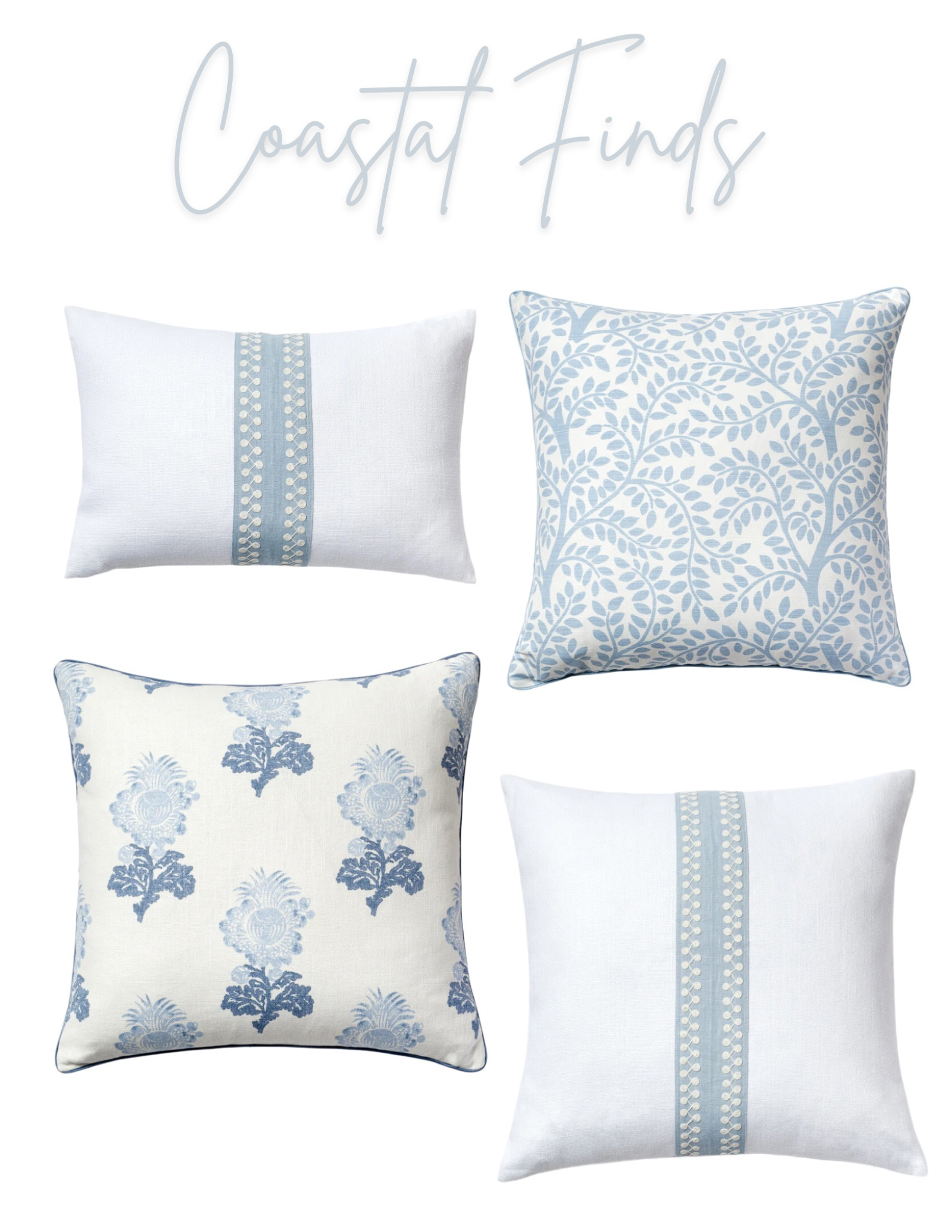 Coastal blue, light blue decor, home decor, pillows

#LTKhome