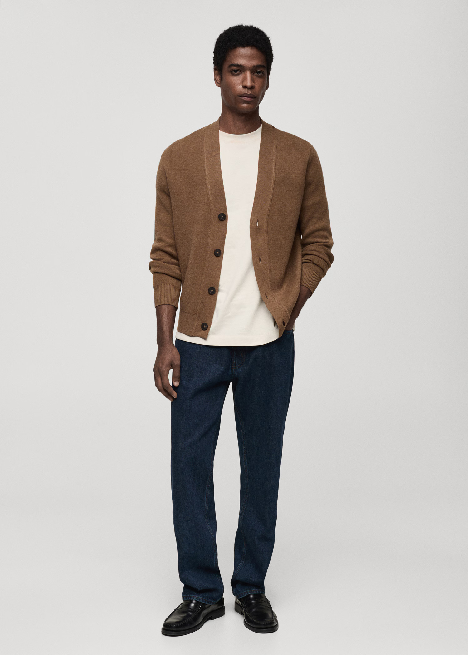 Knitted button cardigan - Men | MANGO United Kingdom | MANGO (UK)