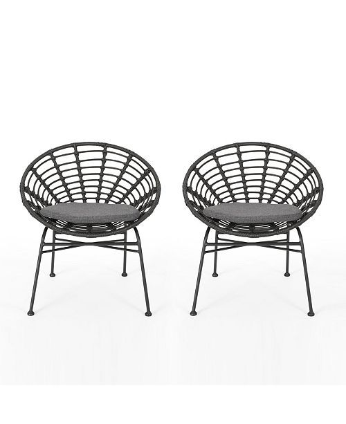 Jefferson Outdoor Dining Chairs with Cushions, Set of 2 | Macys (US)