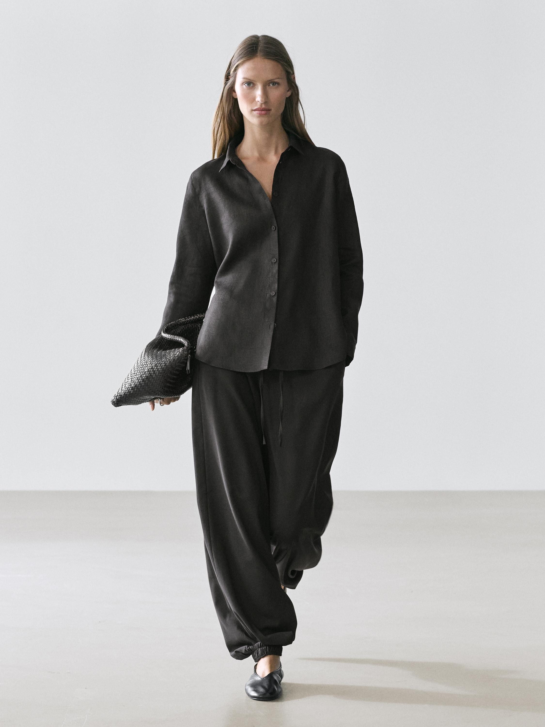 Flowing 100% linen shirt | Massimo Dutti UK