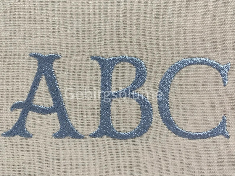 Alphabet Embroidery Design 26 Uppercase Letters H1.53 39mm Machine Embroidery NO BX File - Etsy | Etsy (US)