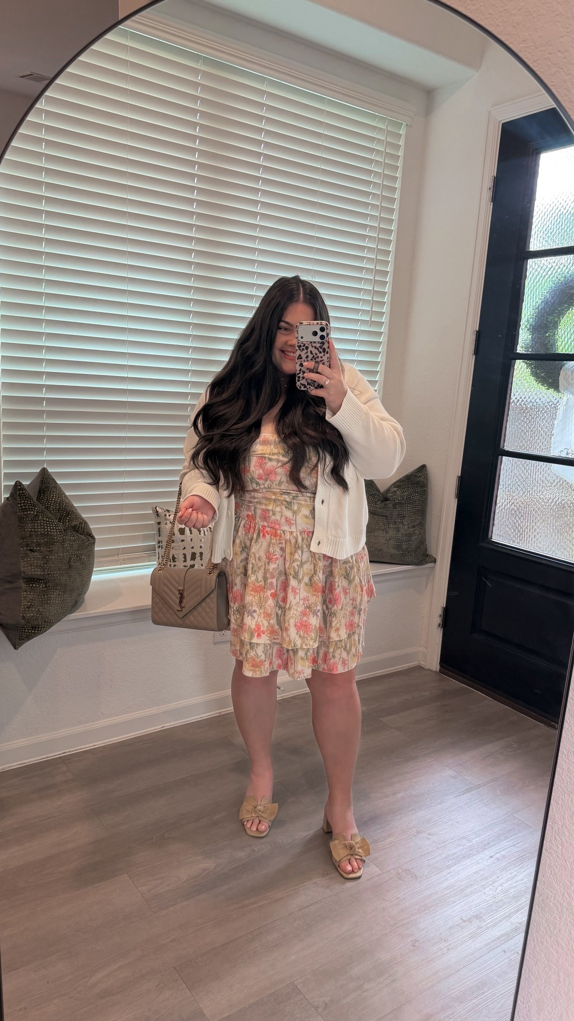 Spring outfit. Spring dress. Spring cardigan. Cardigan outfit. Strapless dress. Smocked dress. Raffia sandals. Bow sandals. Spring sandals. Spring fashion. Church outfit. ￼

#LTKootd #LTKSeasonal #LTKgrwm