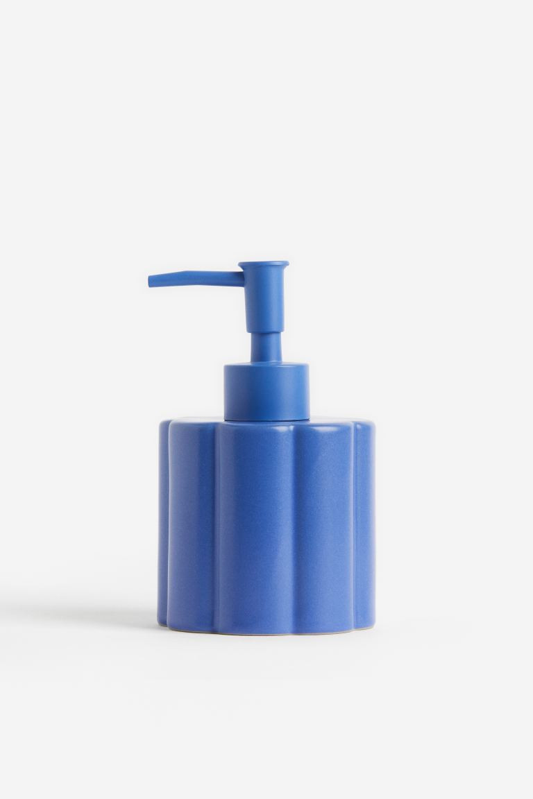 Stoneware Soap Dispenser - Blue - Home All | H&M US | H&M (US + CA)